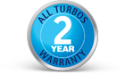 2 year warranty on ALL turbos